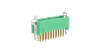 10+10 Pos. Male Plug DIL Straight 3mm THT Connector, Latch THT Hold-Down (T+R) -- G125-MV12005L1R - Image