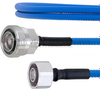 Low PIM 4.1/9.5 Mini DIN Male to 7/16 DIN Female Plenum Cable SPP-250-LLPL Coax in 100 cm and RoHS with LF Solder - FMCA1784-100CM - Fairview Microwave Inc.