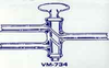 Double Oblique Glass Stopcock -- VM734-01 - Image