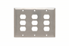 Despard Wall Plate, Three Gang, Three Horizontal Openings -- SSK33 - Image