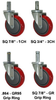 Stem Caster - Red Polyurethane Wheel - Model K3 - K3RG5X - Caster City, Inc.