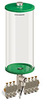 Green Color Key, Clear View Multiple Feed Electro Lubricator, 1 gal Acrylic Reservoir, 7 Feeds, 1/8