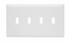 Toggle Switch Openings, Four Gang, White - TPJ4W - Legrand