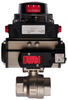 STAINLESS STEEL, 2-1/2" NPTF BALL VALVE, 2-WAY NC, SPRING RETURN, SINGLE SOLENOID GENERAL PURPOSE VALVE, 24VDC. ELECTRIC POSITION INDICATOR 2-SWITCH GENERAL PURPOSE - S2CS12-B-1 - Quarter Turn Valve