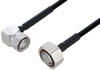 Fire Rated 4.3-10 Male Right Angle to 7/16 DIN Male Low PIM Cable 24 Inch Length Using SPF-250 Coax Using Times Microwave Parts - PE3C6355-24 - Pasternack