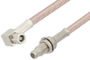 SMC Plug Right Angle to SMC Jack Bulkhead Cable 12 Inch Length Using RG316-DS Coax, RoHS - PE34474LF-12 - Pasternack