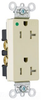 Duplex/Single Receptacle - TR26362-HGRED - Hubbell Wiring Device-Kellems