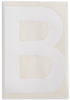 Brady Toughstripe B-514 White Indoor Polyester Letter Label - 6 in Width - 8 in Height - 8 in Character Height - Printed Msg = B - 121698 - 754473-70911 - R. S. Hughes Company, Inc.