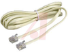 MODULAR PLUG TO PLUG EXTENSION CORD, 25FT.,IVORY - 70159801 - Allied Electronics, Inc.
