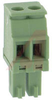 Plug, Terminal Block; 8 A; 160 V; 3.5 mm; 2; Screw; 2.5 kV; 160 V; Polyamide - 70054720 - Allied Electronics, Inc.