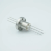 Power Feedthrough, 1000 Volts, 8 Amps, 4 Pins, 0.050″ Nickel Conductors, 1.33″ Conflat Flange - A0262-1-CF - MPF Products, INC.