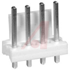 Connector, MTA-156; Male; 4; Copper Alloy; 7; 600; 0.156 in.; Polyester; White - 70083691 - Allied Electronics, Inc.