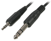 Cable, 3.5Mm Plug-1/4 Stereo Plug, 1.5 ; Connector Type A Multicomp Pro - 26W6358 - Newark, An Avnet Company