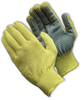 PIP Kut-Gard 08-K200PD Blue/Yellow Large Kevlar Cut-Resistant Gloves - ANSI 2, EN 388 3 Cut Resistance - PVC Dotted Single Side Coating - 9.5 in Length - 616314-014963 - 616314-014963 - R. S. Hughes Company, Inc.