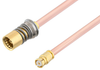 Snap-On BMA Jack to SMP Female Cable 12 Inch Length Using RG405 Coax - PE3C4895-12 - Pasternack
