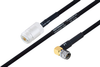 MIL-DTL-17 N Female to SMA Male Right Angle Cable 24 Inch Length Using M17/84-RG223 Coax - PE3M0046-24 - Pasternack