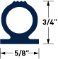 60 Durometer EPDM Profile Centerbulbs -- PR6473