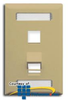ICC Angled Single Gang Faceplate with Station ID - IC107AS2 - TelephoneStuff.com