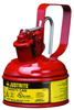 Justrite Red Steel 1 pt Safety Can - 6 3/4 in Height - 4 3/8 in Overall Diameter - 697841-00260 - 697841-00260 - R. S. Hughes Company, Inc.