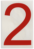 Brady Toughstripe B-514 Red Indoor Polyester Number Label - 6 in Width - 8 in Height - 8 in Character Height - Printed Msg = 2 - 121861 - 754473-71098 - R. S. Hughes Company, Inc.