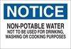 Brady B-401 Polystyrene Rectangle White Water Sanitation Sign - 14 in Width x 10 in Height - 22362 - 754476-22362 - R. S. Hughes Company, Inc.