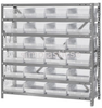 Storage Shelving with Bins - 1239-107CL - Simplastics