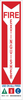 Brady B-302 Polyester Rectangle White Fire Equipment Sign - 4 in Width x 18 in Height - Laminated - TEXT: FIRE EXTINGUISHER USE ON ALL FIRES A B C - 124570 - 754473-81015 - R. S. Hughes Company, Inc.