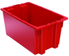 Akro-Mils 0.76 ft, 5.69 gal 60 lb Red Industrial Grade Polymer Stackable Tote - 18 in Length - 11 in Width - 9 in Height - 35185 RED -- 35185 RED - Image