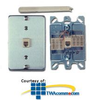 Allen Tel Stainless Steel Wall Phone Jack - 110 Termination -- AT630AIP - Image