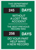 Brady Steel Rectangle Green Safety Record Sign - 20 in Width x 28 in Height - 49116 - 754476-49116 - R. S. Hughes Company, Inc.