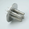 SHV-10 Coaxial Feedthrough, 4 Pins, Grounded Shield, Exposed Insulator, 2.95″ QF / KF Flange - A1603-5-QF - MPF Products, INC.