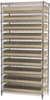Akro-Mils Akrobin 2000 lb Adjustable Stone Chrome Steel Open Adjustable Fixed Shelving System - 12 Bins - 2000 lb Total Capacity - AWS143630320 STONE - AWS143630320 STONE - R. S. Hughes Company, Inc.