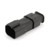 Amphenol Sine Systems AT04-4P-SR02BLK AT Connector Receptacle, Strain Relief with End Cap - 38167 - Waytek, Inc.