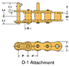 Single Pitch Conveyor Lambda Chain Attachment -- RSC35-LAMBDA-D-1 - Image