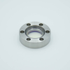 Titanium DUV (Laser) Grade Fused Silica Viewport, Zero Length Profile, 0.63″ View Dia, BBAR Coated (Both Sides) for 780-795nm (R<0.25% Per Surface), 1.33