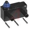 Switch,SUBMINI.,Snap Action,Sealed,12VDC,SPDT,ANGLED PCB,POST ON LEFT, PIN PLUNG - 70175303 - Allied Electronics, Inc.