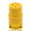 3-Prong Straight Connector, 15 Amp 125 Volt 5-15R Yellow - 5603 - Suzhou Ele Mfg Co., Ltd.