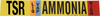 Brady B-946 Black / Orange / Red / White on Yellow Vinyl Self-Adhesive Pipe Marker - 2 1/4 in Height - 2 in Character Height - 14 in Length - Printed Msg = AMMONIA - 90418 - 754476-90418 - R. S. Hughes Company, Inc.