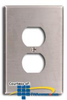 Leviton 1-Gang 1-Duplex Oversized Metal Wallplate - 84103-40 - TelephoneStuff.com
