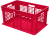 Akro-Mils 8.32 gal Red Industrial Grade Polymer Industrial Reusable Straight Wall Container - 23 3/4 in Length - 15 3/4 in Width - 12 1/4 in Height - Mesh Side Wall - 37672 RED - 37672 RED - R. S. Hughes Company, Inc.
