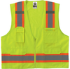 Ergodyne Glowear 8248Z High-Visibility Lime Large/XL Polyester Mesh/Solid High-Visibility & Reflective Vest - 6 Pockets - Fits 44 to 52 in Chest - 720476-24075 - 720476-24075 - R. S. Hughes Company, Inc.