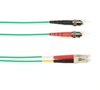 1-m, ST-LC, 50-Micron, Multimode, Plenum, Green Fiber Optic Cable -- FOCMP50-001M-STLC-GN - Image