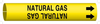 Brady Bradysnap-On B-915 Black on Yellow Plastic Snap-On Pipe Marker - 3/4 in Character Height - Printed Msg = NATURAL GAS with Right Arrow - 4097-B - 754476-41625 - R. S. Hughes Company, Inc.