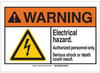 Brady B-401 Plastic Rectangle White Electrical Safety Sign - 14 in Width x 10 in Height - 144624 -- 754473-98763 - Image