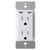 45W in-Wall 2C USB Charger Outlet, 15 Amp Duplex Tamper Resistant Receptacle - ERU2545CC1A - Suzhou Ele Mfg Co., Ltd.