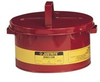Justrite Red Steel 3 gal Safety Can - 6 in Height - 13 1/2 in Overall Diameter - 697841-00360 - 697841-00360 - R. S. Hughes Company, Inc.