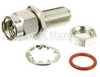 Bulkhead SMA Male (Plug) to SMA Female (Jack) Adapter, Nickel Plated Brass Body, High Temp, 1.25 VSWR - SM4929 - Fairview Microwave Inc.