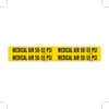 Brady B-946 Black on Yellow Vinyl Self-Adhesive Pipe Marker - 1 1/8 in Height - 7 in Length - Printed Msg = MEDICAL AIR 50-55 PSI - 86331 - 754476-86331 - R. S. Hughes Company, Inc.