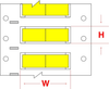 Brady Permasleeve B-342 Yellow Polyolefin Thermal Transfer Die-Cut Thermal Transfer Printer Sleeve - 2 in Width - 2.433 in Height - 0.5 in Min Wire Dia to 1.45 in Max Wire Dia - Double-Side Printable - 662820-57618 - R. S. Hughes Company, Inc.