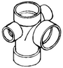 PVC DWV Sanitary Tee (TY) - 430181 - Bow Plastics Ltd.